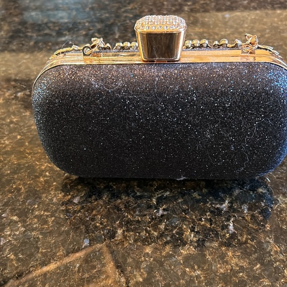 Black Rhinestone evening bag - Picture 2 of 5